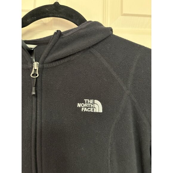 North Face Womens Jacket Medium Polartec Black Full Zip Fleece - Picture 2 of 9